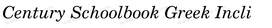Century Schoolbook Greek Inclined BT字体转换